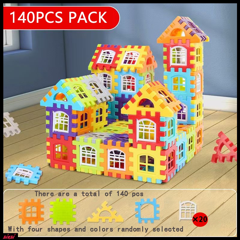 Montessori Educational Toys for Kids House Assembly Building Blocks Set ...
