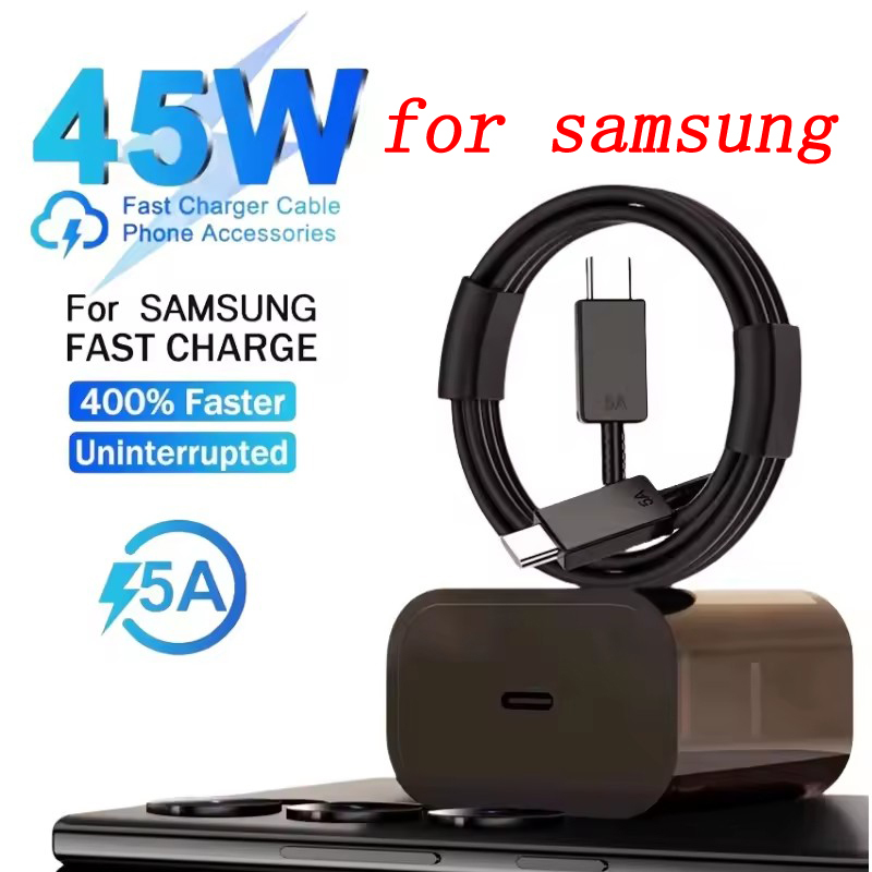 45W Super Fast Charger For Samsung Galaxy S24 S20 S21 S22 S23 Ultra ...