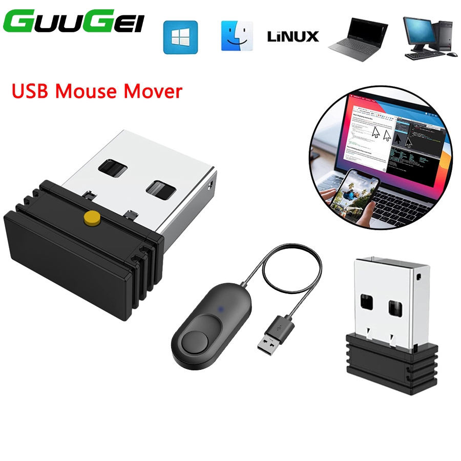Guugei USB Mouse Jiggler Mouse Mover Undetectable Mouse Movement ...