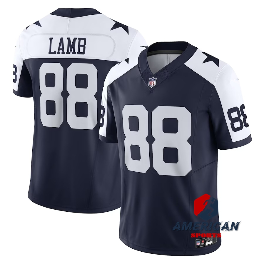 Men's 2023-24 Dallas Cowboys CeeDee Lamb 2023NFL Navy Blue