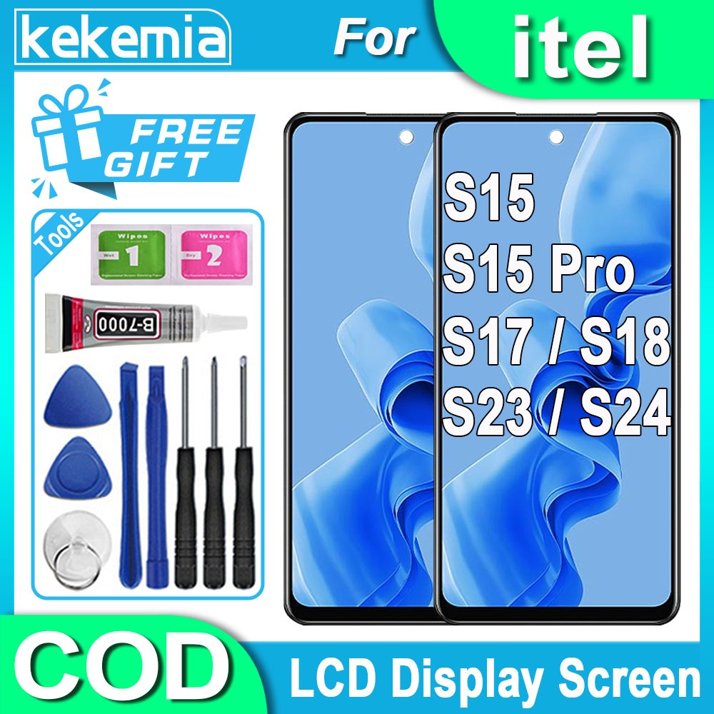 Kekemia Display For itel S15 S15 Pro S17 S18 S23 S24 LCD Touch Screen ...