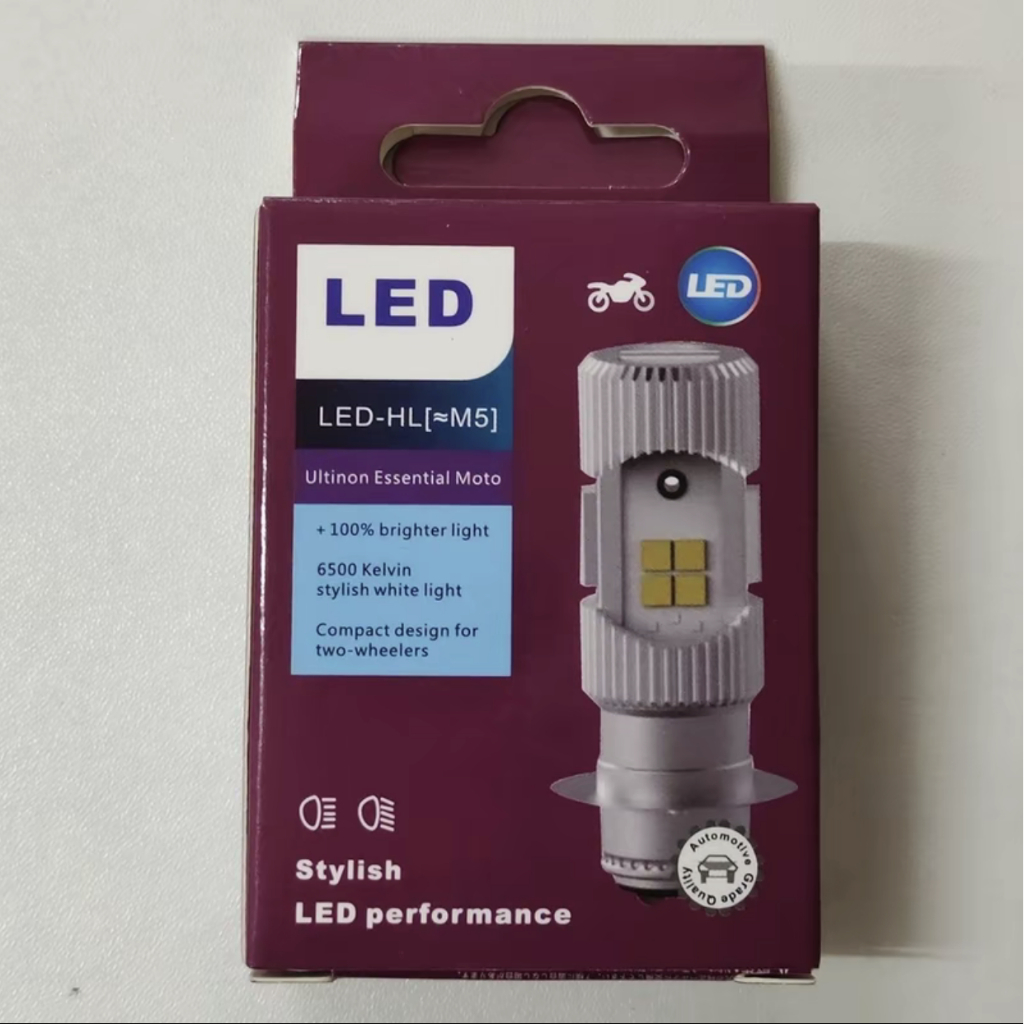 White High and Low Beam LED Headlight Bulb T19/1LEG-Beterry Operated ...