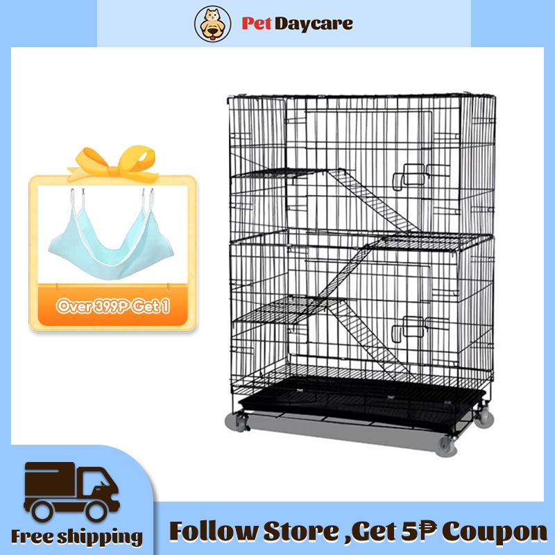 ️ ️Pet Daycare Cat Cage Cat House 1-4 Layer Easy Assemble Cage Dog ...