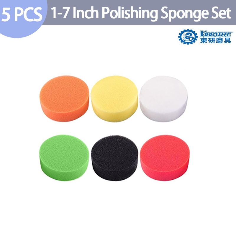 Wowpartspro 5-Pack 7 Inch Foam Buffing Pads - Coarse To Fine For Car Polisher
