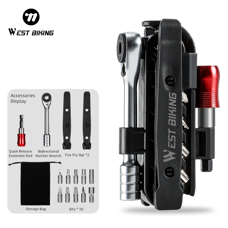 WEST BIKING Multi Functional Bidirectional Ratchet Wrench Tool Set ...