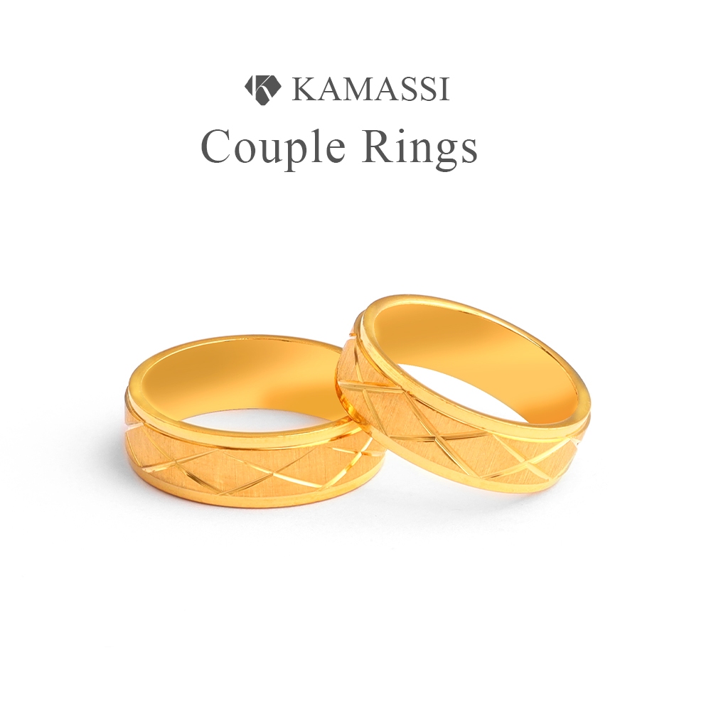 KAMASSI Stainless Steel Couple Rings 2 pieces Hypoallergenic Non ...