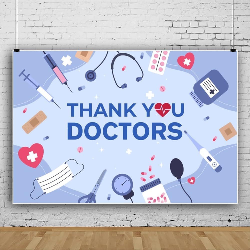 Happy Doctors Day Backdrop Doctors Nurse Appreciation Day Medical ...