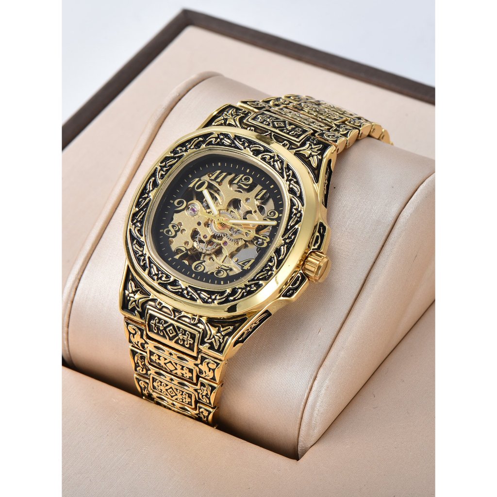 Automatic watch for men luxury retro business waterproof 42mm ...