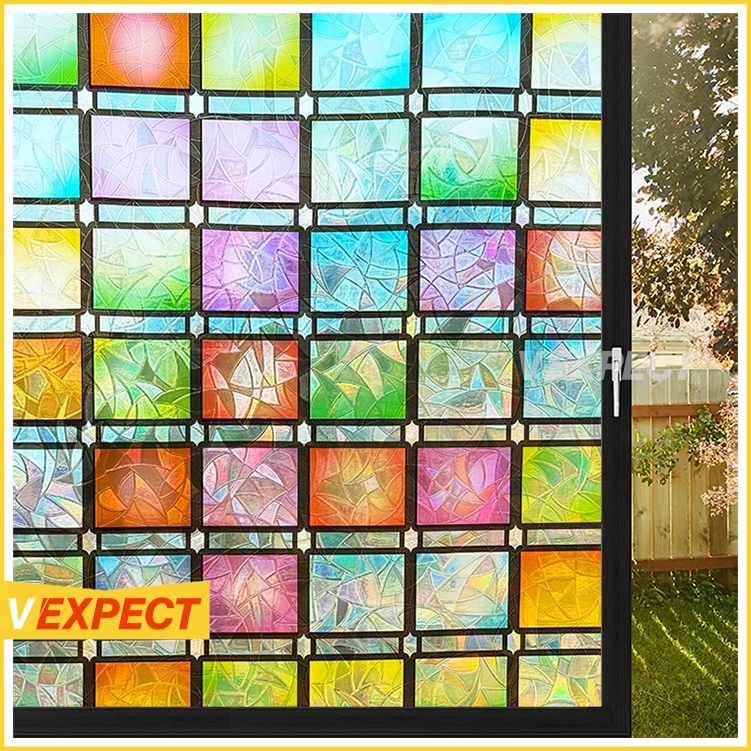 Stained Glass Window Sticker Film, Window Privacy Films, Colorful ...