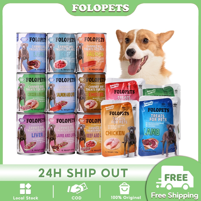 FOLOPETS Canned Wet Dog Foods Multi-Flavored Pure Natural Organic Dog Food  All Stages Adult Puppy