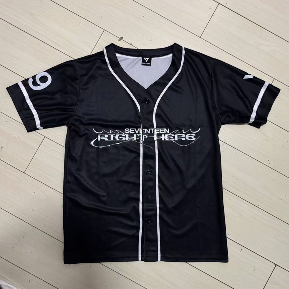 KPOP SEVENTEEN RIGHT HERE Uniform Jersey T-shirt Men's and Women's