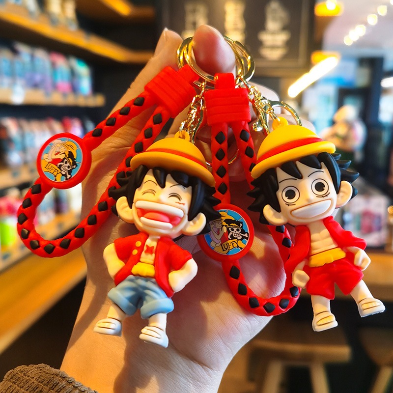 New One Piece keychain pendant decoration Luffy doll key ring backpack ...