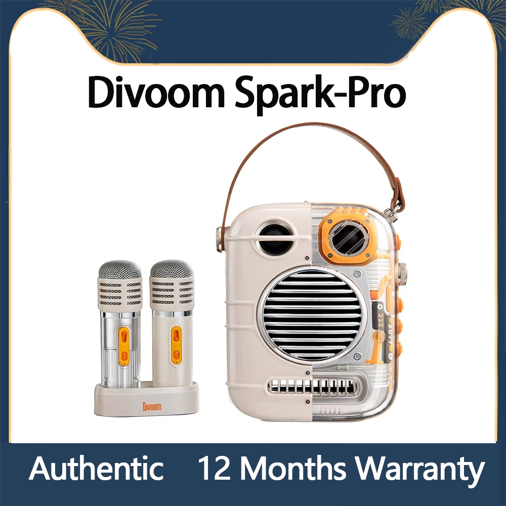 Divoom Spark-Pro Bluetooth Portable Speaker Karaoke Speaker Powerful ...