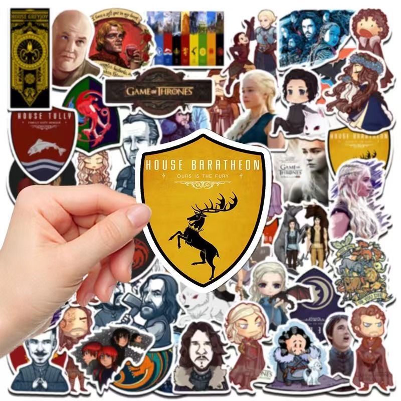 50pcs Game of Thrones Game Stickers Suitcase Water Cup Stationery