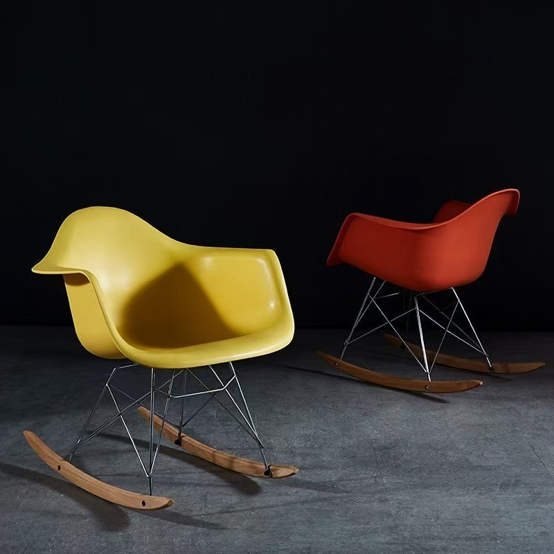 Nordic Plastic Rocking Chair Balcony Leisure Household Reclining Chair ...