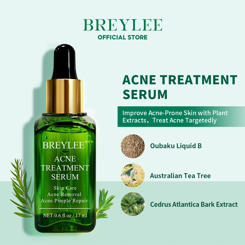 View of BREYLEE Tea Tree Acne Treatment Serum Repair Pimple Mark Control oil ...