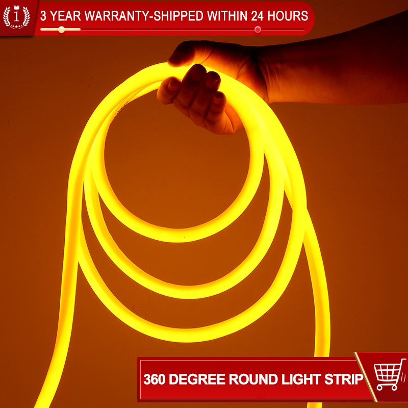 Round 360° LED light strip 220V waterproof flexible indoor courtyard ...