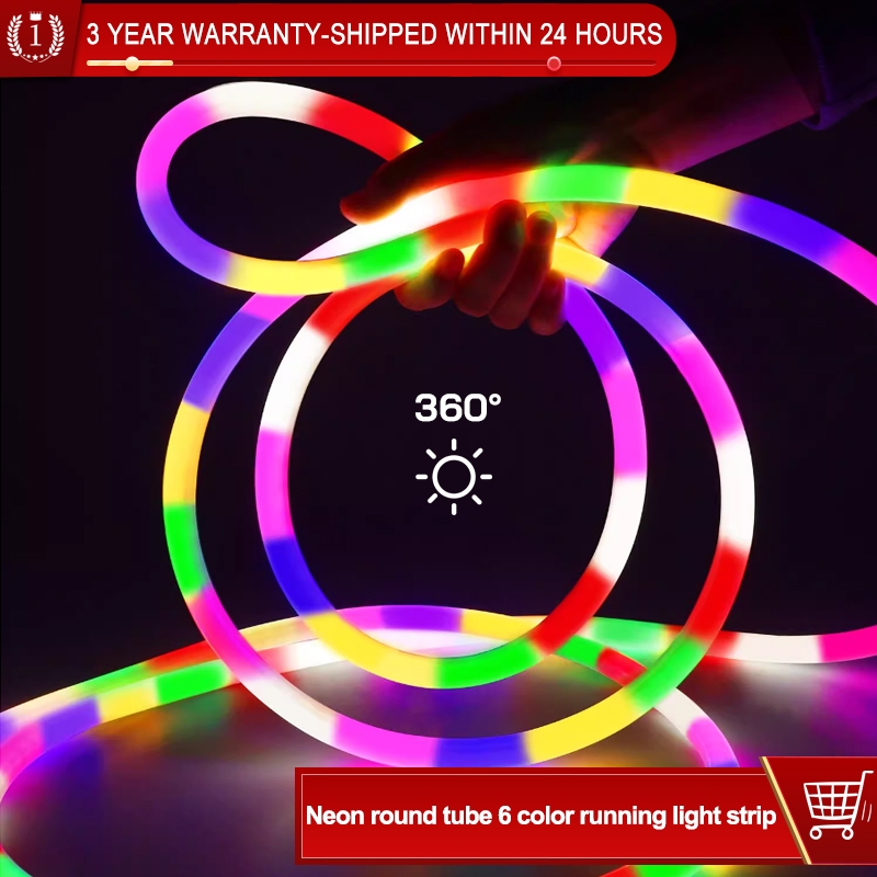 round neon strip six color LED strip lights living decoration flexible ...