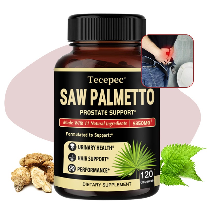 Saw Palmetto Dietary Supplement with Turmeric Root Extract, Prostate ...