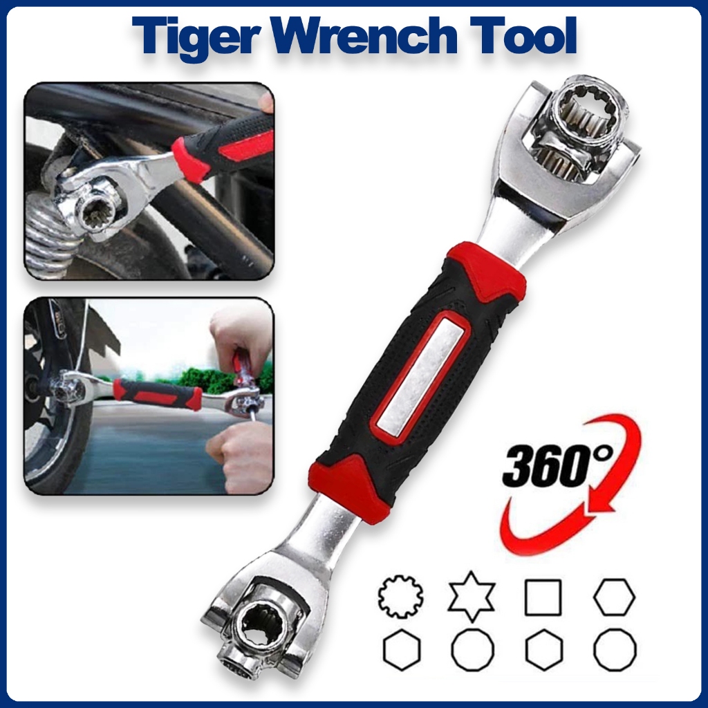 360 Degrees Rotating Head Tiger Wrench Tool with Snap and Grip ...