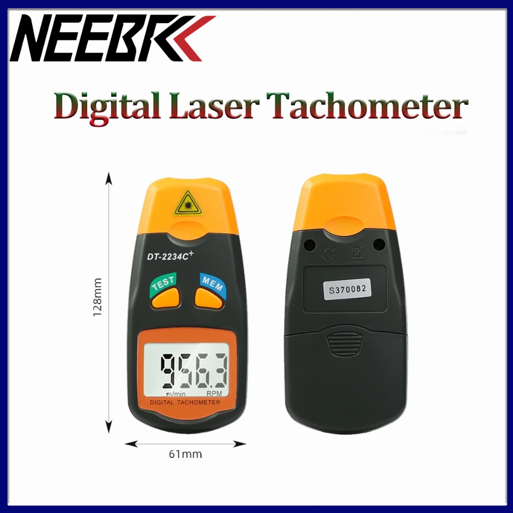 Kebidumei Dt2234C + Digital Laser Tachometer Rpm Meter Non-Contact 2 ...