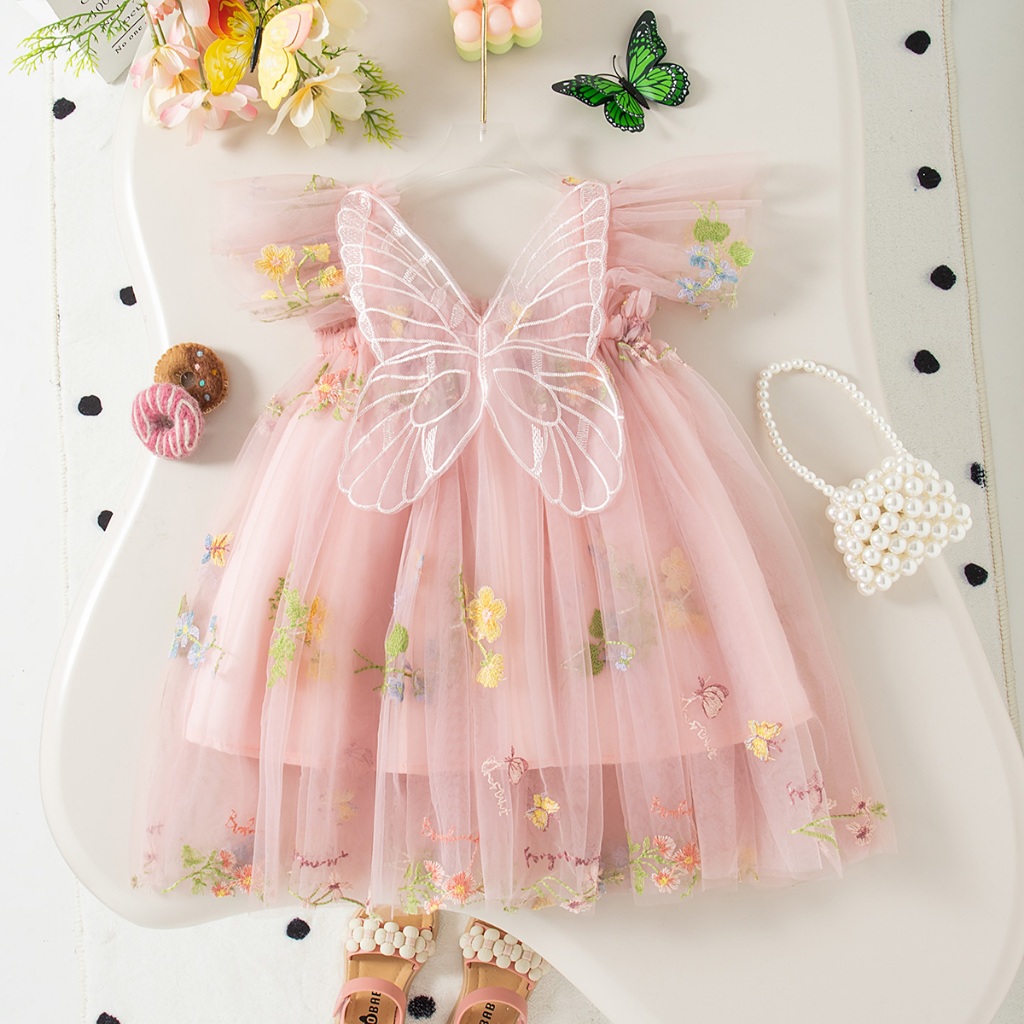0-4 Year Old Baby Girl Princess Dress) Summer New Sweet Cartoon Butterfly  Wing Children'S Sleeveless Clothes | Shopee Philippines