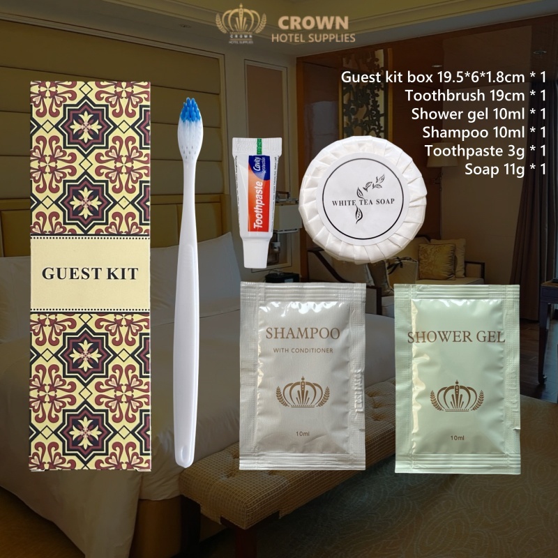 100sets toothbrush,toothpaste,shampoo,shower gel,soap w/box HOTEL GUEST ...