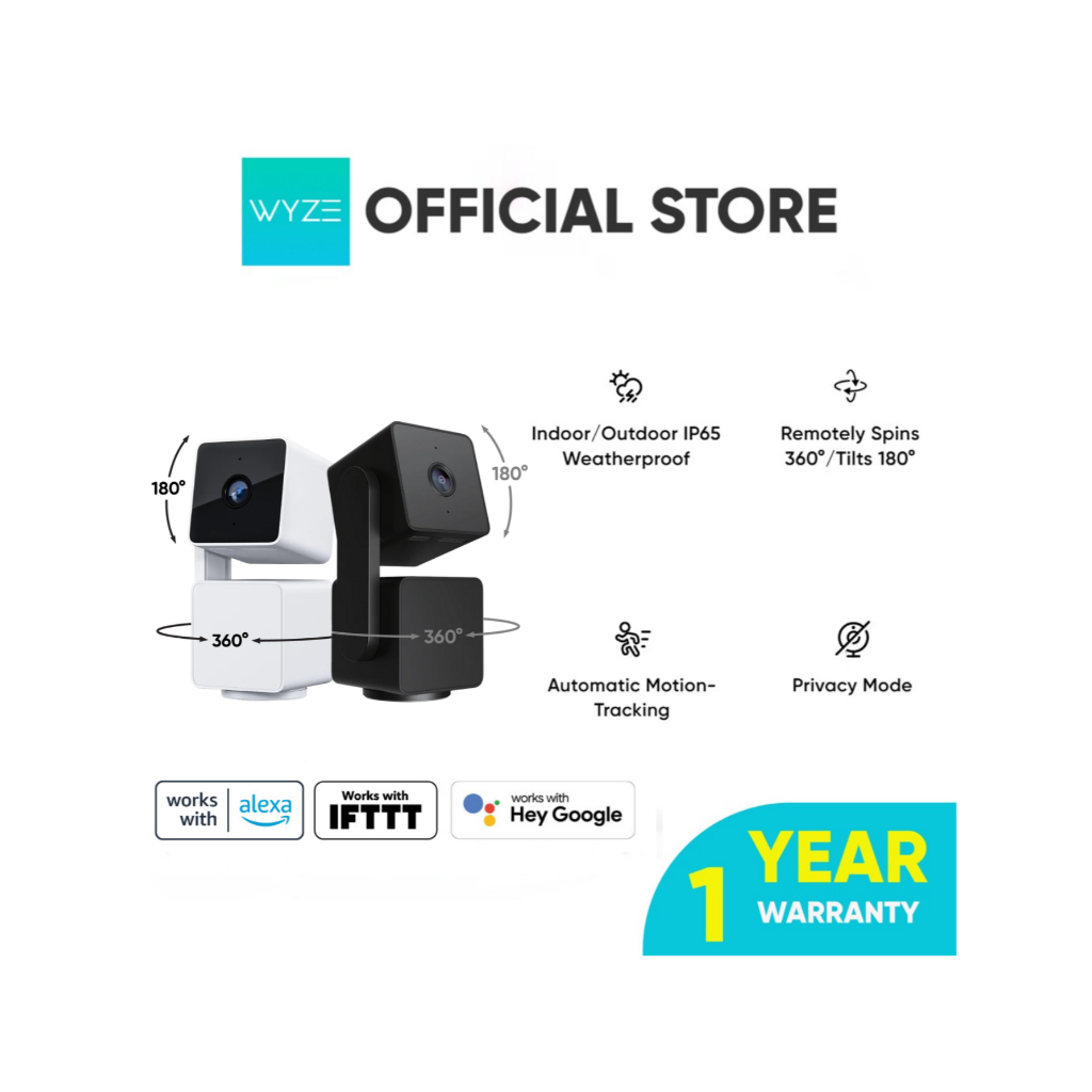 【Wyze Official Store】WYZE Cam Pan v3 Indoor/Outdoor IP65-Rated 1080p  Pan/Tilt/Zoom Wi-Fi Smart Home Security Camera, 2-Way Audio, Compatible  with - Main Image
