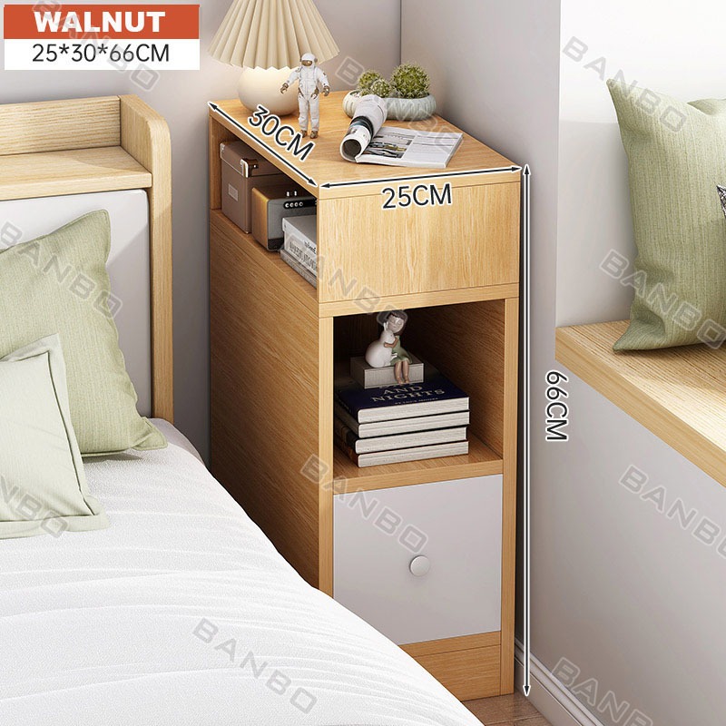 Nordic Simple Modern Bedside Cabinet Storage Wooden Bookcase Table ...