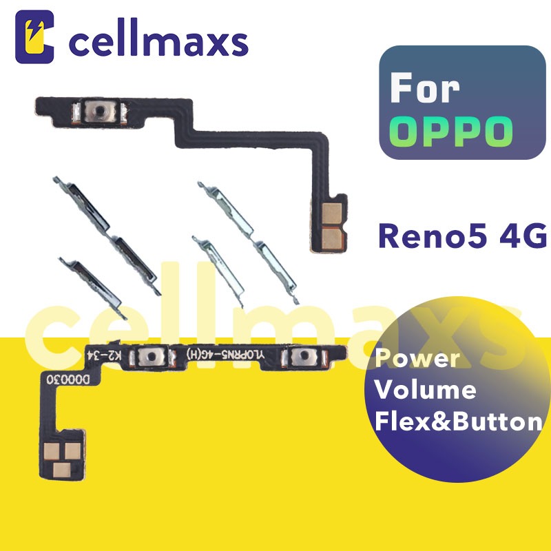 For OPPO Reno5 4G Power On Off Volume Flex Button | Shopee Philippines