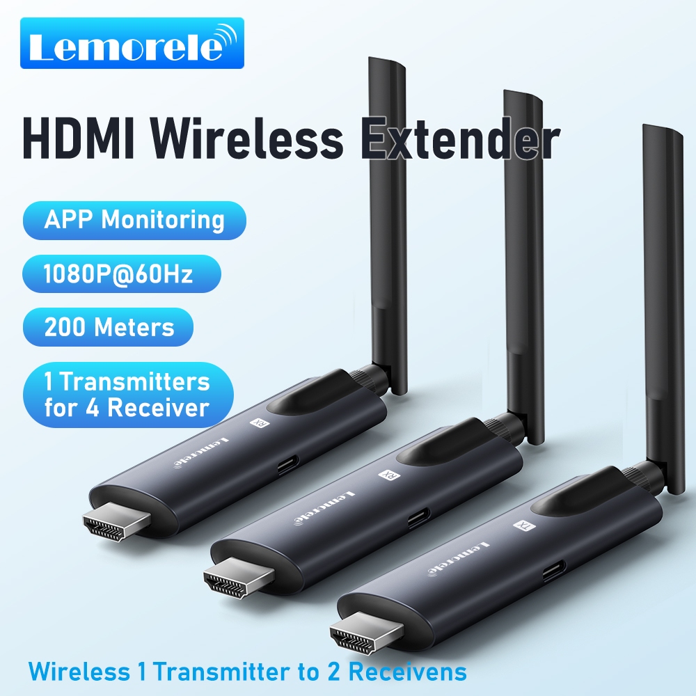 Lemorele R1010 HDMI Wireless Transmitter Receiver Video Expander 1080P ...