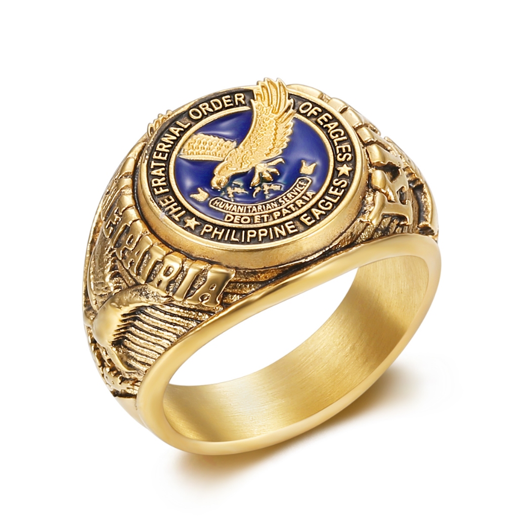 Solid Stainless Steel Philippine Eagles Ring for Men KUYA TFOE Ring ...