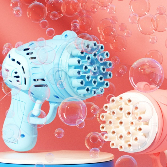 Promo 23 Holes Cartoon Automatic Bubble Gunner Toy For Kids Electric