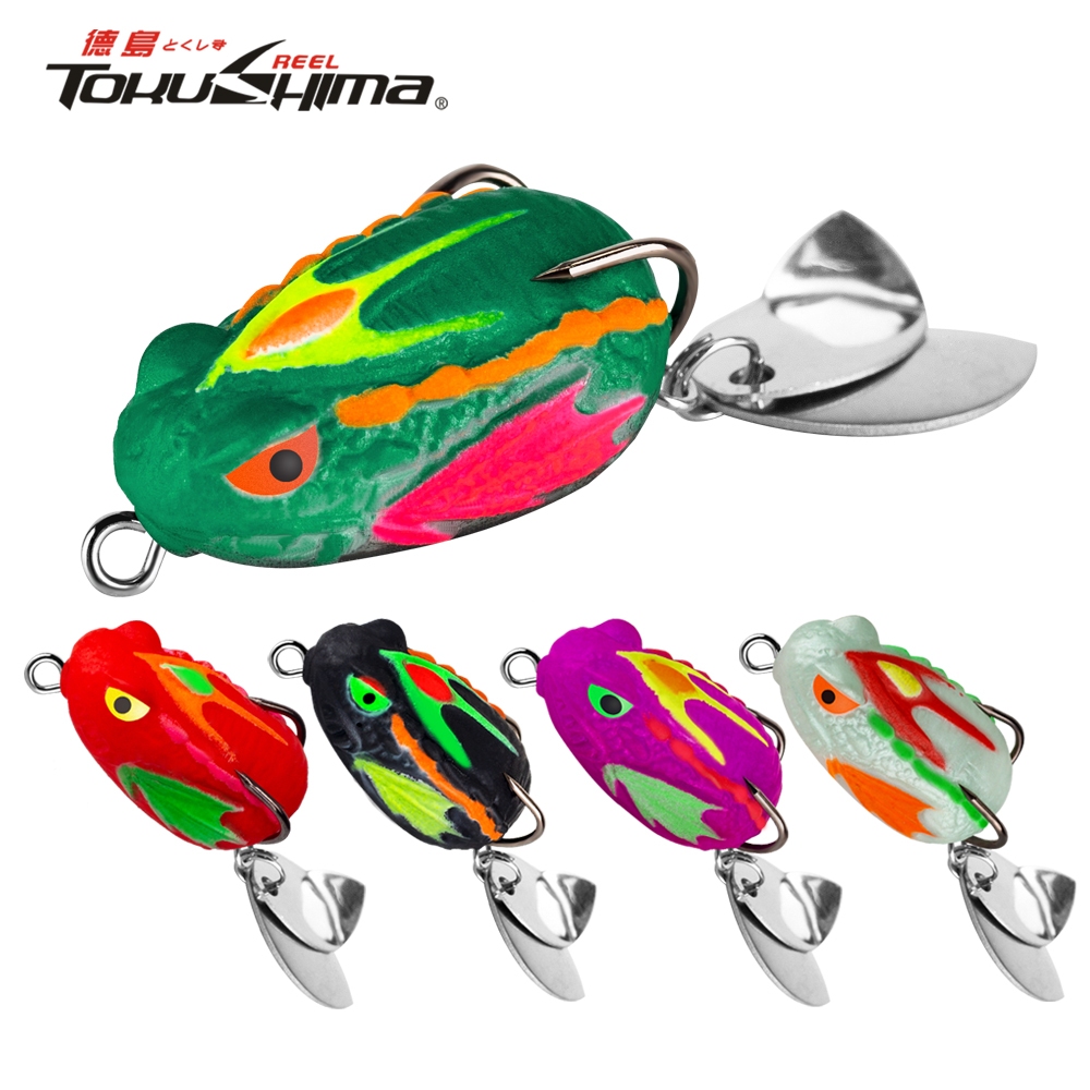 Colorful Joker Frog Lure 3cm/4g Soft Plastic Baits With Dual Bright ...