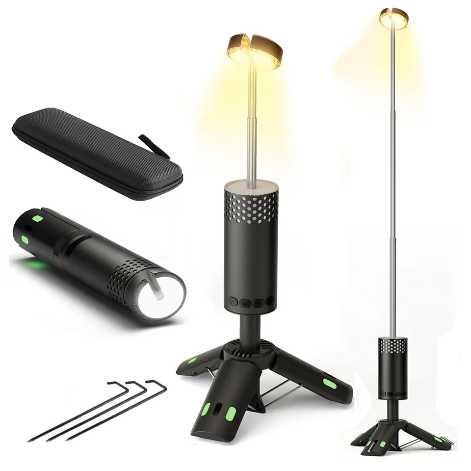 Telescopic Camping Light 10000mAh USB Rechargeable Portable LED Work ...