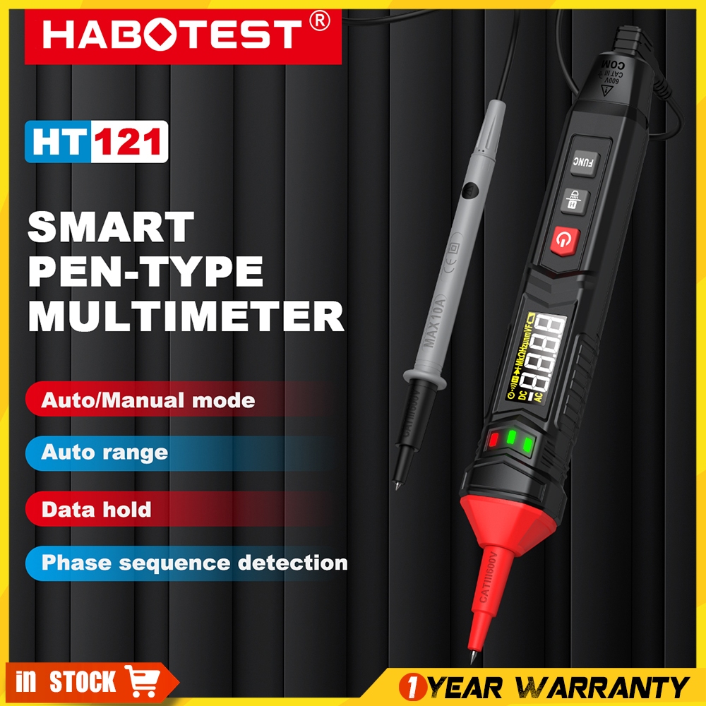 HABOTEST HT121 Digital Pen Multimeter Intelligent Voltage Tester ...
