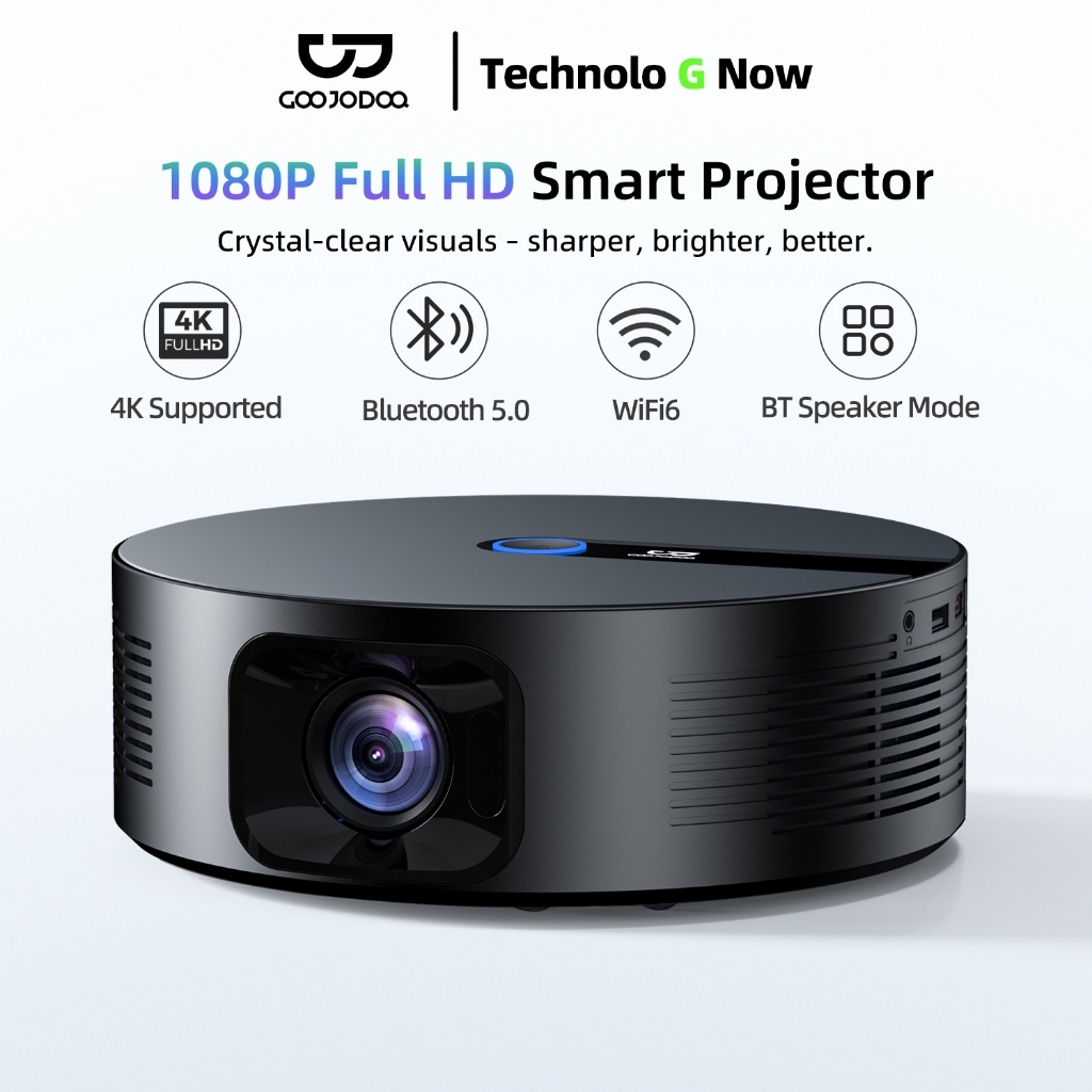GOOJODOQ HD 1080P 4K Projector for Phone Ultra Laptop Screen Android ...