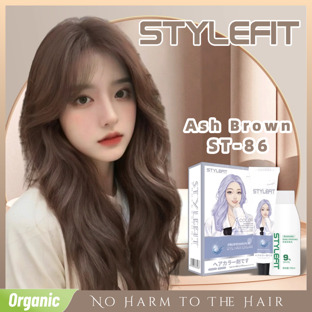 STYLEFIT Hair Color Ash Brown Hair Color Permanent | Shopee Philippines