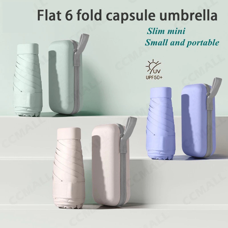 Mini Pocket Umbrella Payong Ultralight 6-Fold Portable Folding Mini ...