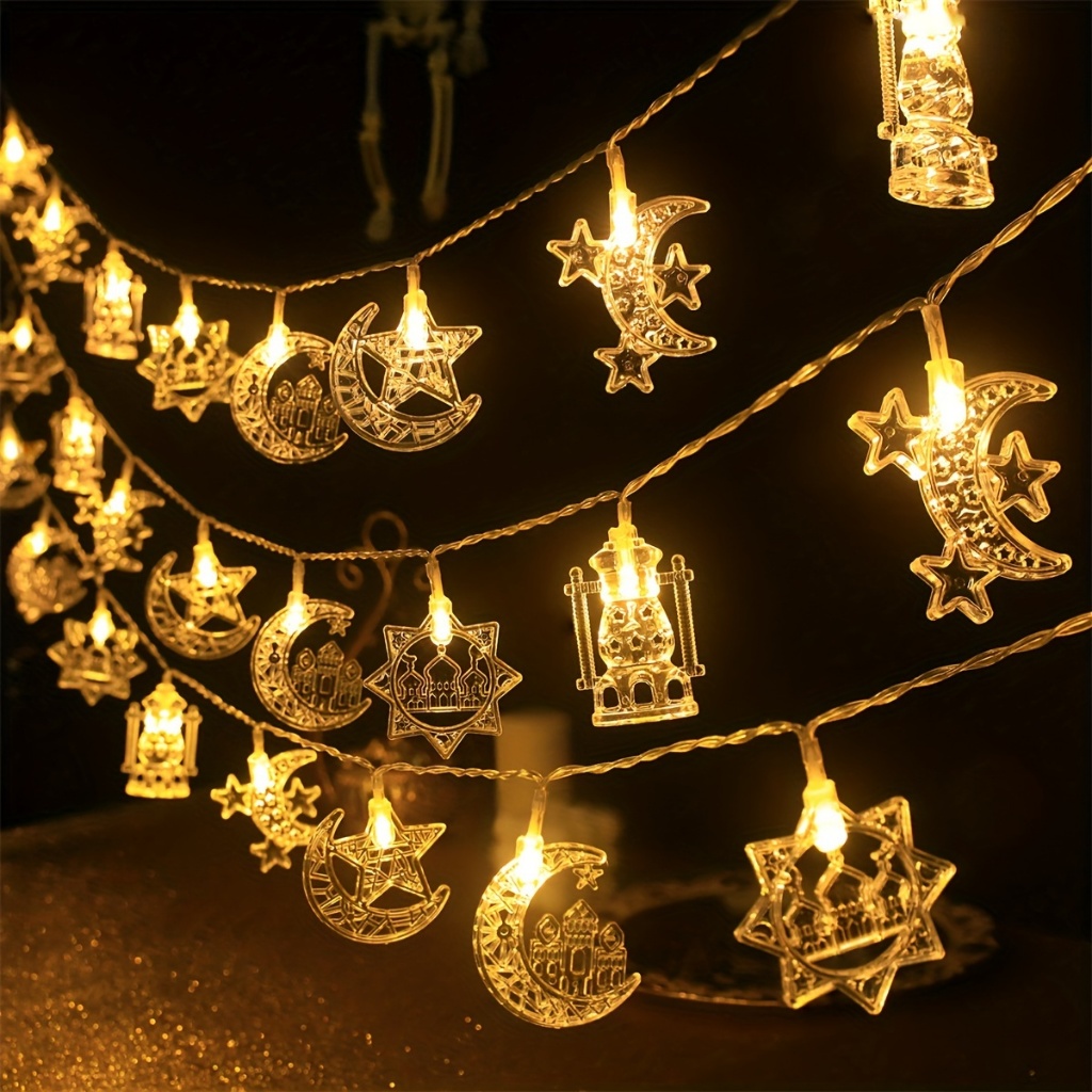 3m Moon Star Hari Raya Aidilfitri String Light Ramadan Decoration For ...
