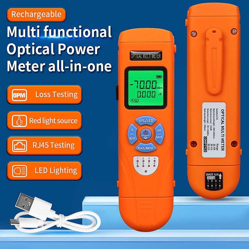 COMPTYCO AUA-C70 30mw Rechargeable All in one Mini Optical Power Meter ...