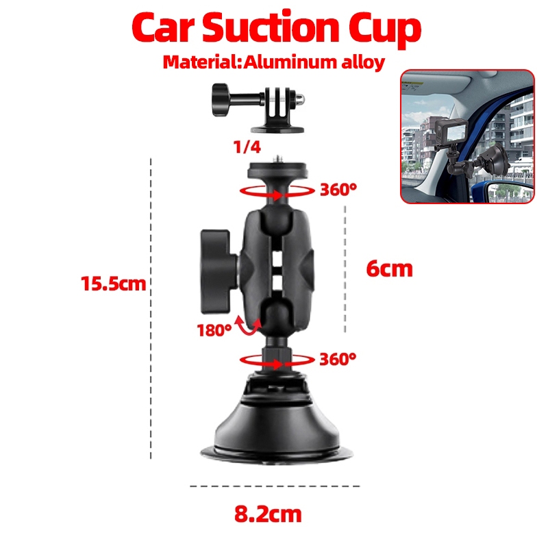 Car Suction Cup For Camera Single Adjustable Heavy Duty Outside