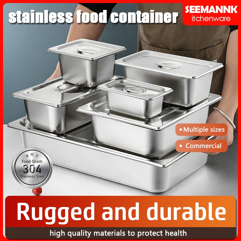 304 stainless steel hotel pan with cover buffet food storage with lid ...