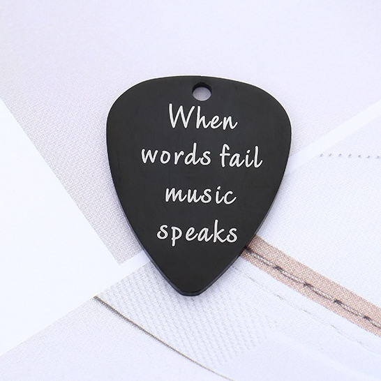 Stainless Steel Guitar Pick Jewelry - 'I Couldn't Pick A Better Boyfriend' Gift For Musicians