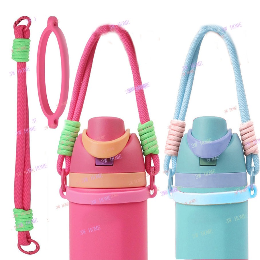Uxcell Silicone Water Bottle Carrier Holder With Strap - Adjustable Tumbler Sleeve For Hiking, Camping, Walking
