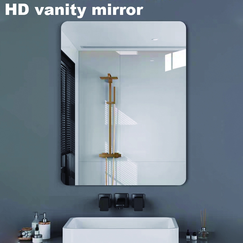 Acrylic Vanity Mirror Wall Sticker Living Room Bedroom Bathroom DIY Art ...