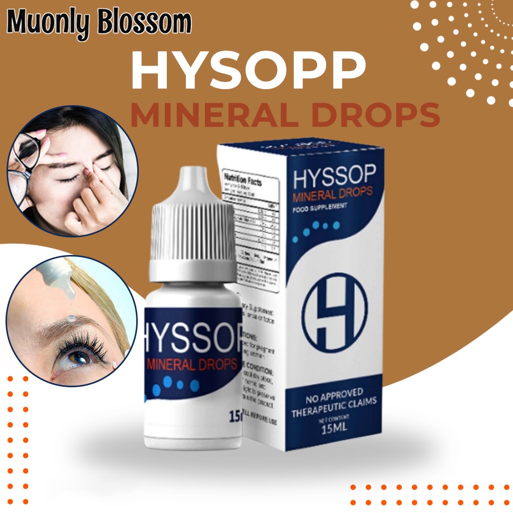 Original HYSOPP MINERAL DROPS Eye Protection Eye Care Mineral Drop 100% ...