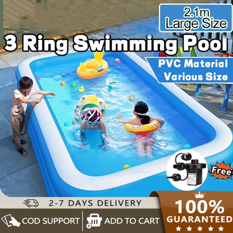Swimming Pool for Kids Inflatable Swimming Pool with Air Pump Adult ...