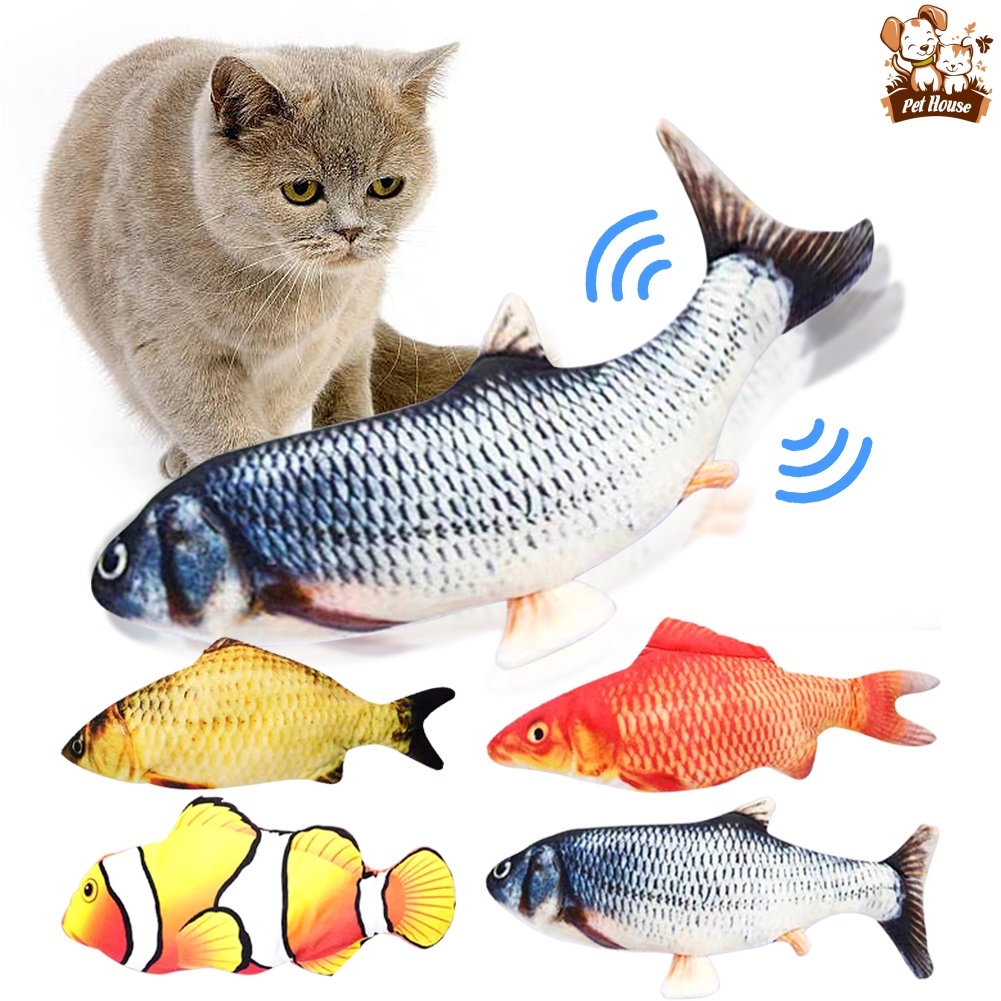 PH Electric Interactive Cat Wagging Chewing Toys Cats Pet Dancing ...