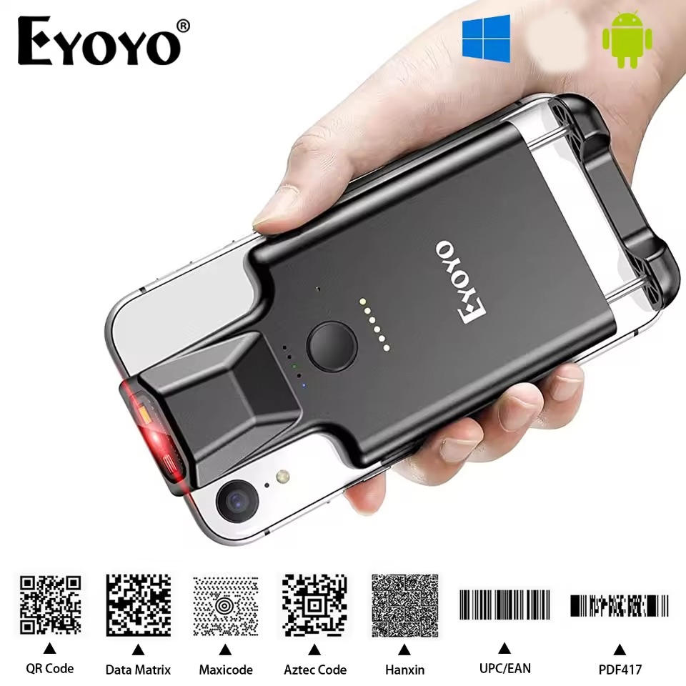Eyoyo EY-017P Portable 1D&2D QR Code Image Screen Reader PDF417 Data ...